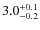 $\rm 3.0_{- 0.2}^{+ 0.1}$