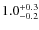 $\rm 1.0_{- 0.2}^{+ 0.3}$