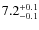 $\rm 7.2_{- 0.1}^{+ 0.1}$