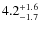 $\rm 4.2_{- 1.7}^{+ 1.6}$