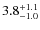 $\rm 3.8_{- 1.0}^{+ 1.1}$