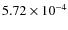 $5.72\times 10^{-4}$