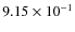 $9.15\times 10^{-1}$