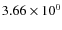 $3.66\times 10^{0} $