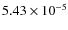 $5.43\times 10^{-5}$