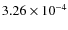 $3.26\times 10^{-4}$