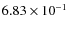 $6.83\times 10^{-1}$