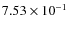 $7.53\times 10^{-1}$