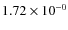 $1.72\times 10^{-0}$