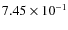$7.45\times 10^{-1}$