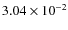 $3.04\times 10^{-2}$
