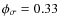 $\phi_\sigma= 0.33$