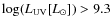 $\log(L_{\rm UV} [L_\odot]) > 9.3$