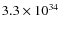 $3.3\times 10^{34}$