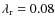 $\lambda_{\rm r}=0.08$