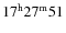 $ 17^{\rm h}27^{\rm m}51$