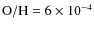 $\rm O/H=6\times 10^{-4}$