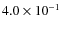 $4.0\times 10^{-1}$