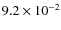 $9.2\times 10^{-2}$