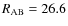$R_{\rm AB} = 26.6$