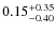 $0.15^{\rm +0.35}_{-0.40}$