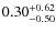 $0.30^{\rm +0.62}_{-0.50}$