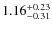 $1.16^{\rm +0.23}_{-0.31}$