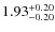 $1.93^{\rm +0.20}_{-0.20}$