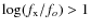 $\log (f_{\rm x}/f_o) > 1$