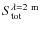 $S_{\rm tot} ^{\rm\lambda = 2~m}$