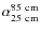 $\alpha_{\rm 25~cm} ^{\rm 85~cm}$