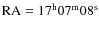${\rm RA} = 17^{\rm
h}07^{\rm m} 08^{\rm s}$