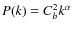 $P(k)=C_b^2k^\alpha$