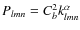 $P_{lmn}=C_b^2k^{\alpha}_{lmn}$