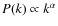 $P(k)\propto k^\alpha$