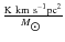 $\frac{\rm {K~km~s}^{\rm -1}{\rm pc}^{\rm 2}}{{M}_{\hbox{$\odot$ }}}$