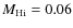 $M_{\rm H {\sc i}} = 0.06$