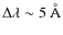 $\rm\Delta\rm\lambda\sim 5 ~\rm\AA$