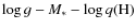 $\log{g}-M_{\ast}-\log{q(\rm H)}$