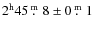 $2^{\rm h}45~\hbox{$.\!\!^{\rm m}$ }8\pm0~\hbox{$.\!\!^{\rm m}$ }1$