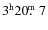 $3^{\rm h}20\hbox{$.\!\!^{\rm m}$ }7$