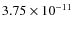 $3.75 \times 10^{-11}$