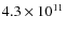 $4.3\times10^{11}$