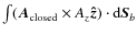 $\int (\vec{A}_{\rm closed} \times A_z \vec{\hat{z}} ) \cdot {\rm d} \vec{S}_b$