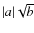 $\vert a\vert \sqrt{b}$