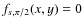 $f_{s,\pi /2}(x,y)=0$