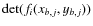 $\det (f_{i}(x_{b,j},y_{b,j}))$