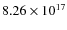 $8.26 \times 10^{17}$
