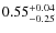 $\rm0.55_{-0.25}^{+0.04}$