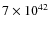 $7\times10^{42}$